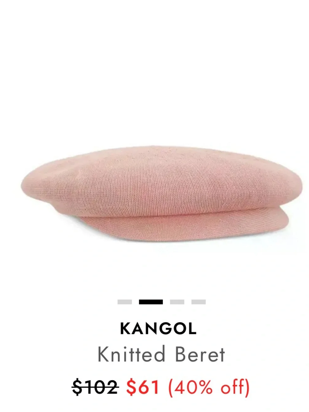 Kangol Pink Knitted Beret women’s small so cute Halloween theater old money